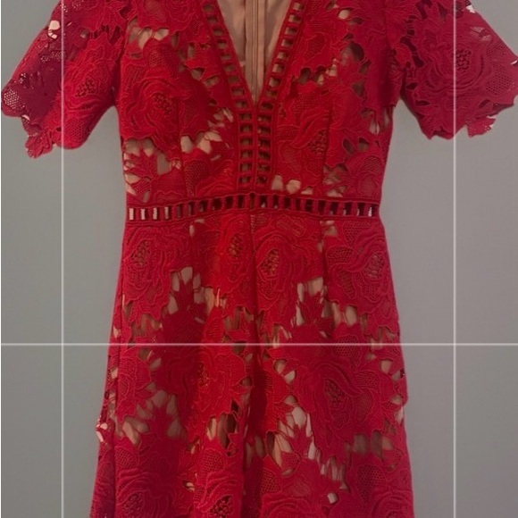 Scarlet Lace Romper ASTR The Label Floral Ladder Trim Party Playsuit XS - Picture 8 of 9